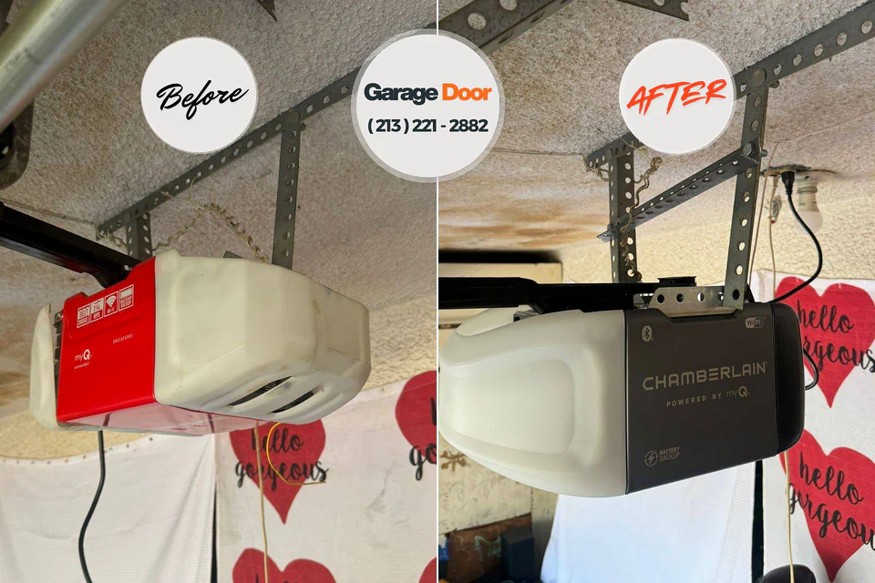 Before and after: garage door repair Oakland, PA